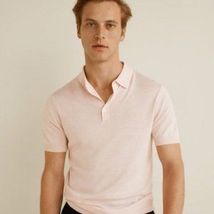 Silk Knit Polo Shirt by Mango - Men - NEW W/ TAGS!